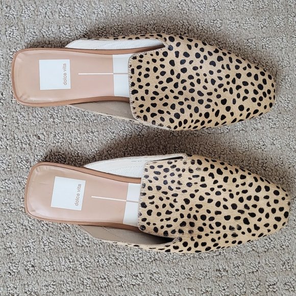 Dolce Vita Animal Print Calf Mules - Picture 1 of 1